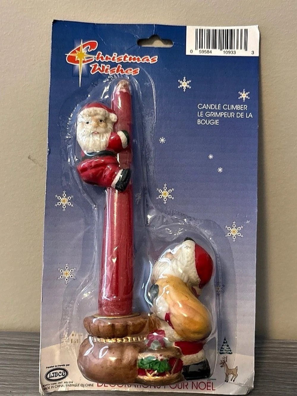 LTD Commodities Christmas Wishes Candle Climber Santa Candle Climber Red NWT